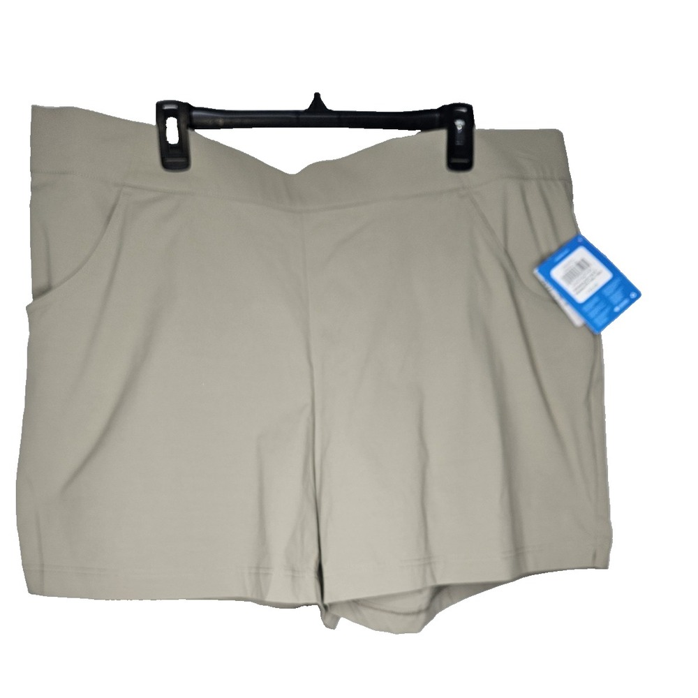Columbia Anytime Casual Shorts 2X Short 6" Stone NWT Omni-Shield Omni-Shade‎ UPF